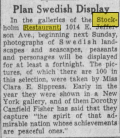 Stockholm Restaurant (Playboy Club, Skandia) - Apr 1939 Article